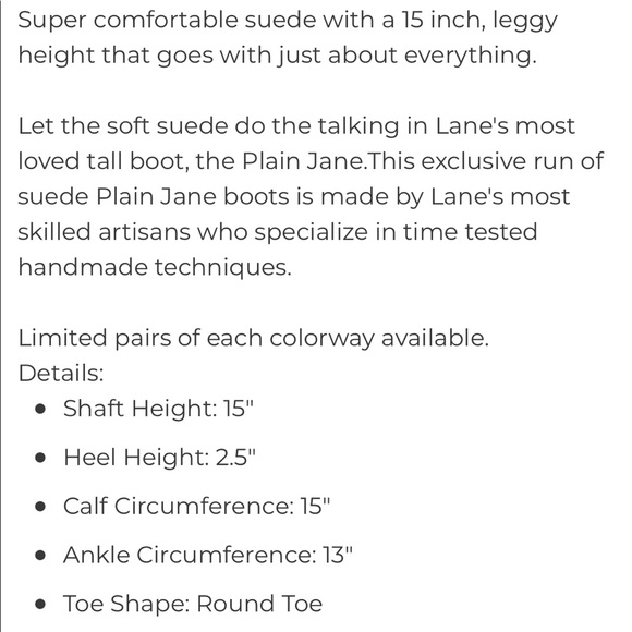 Lane “Plain Jane” Suede Boots in Cognac - Picture 13 of 13